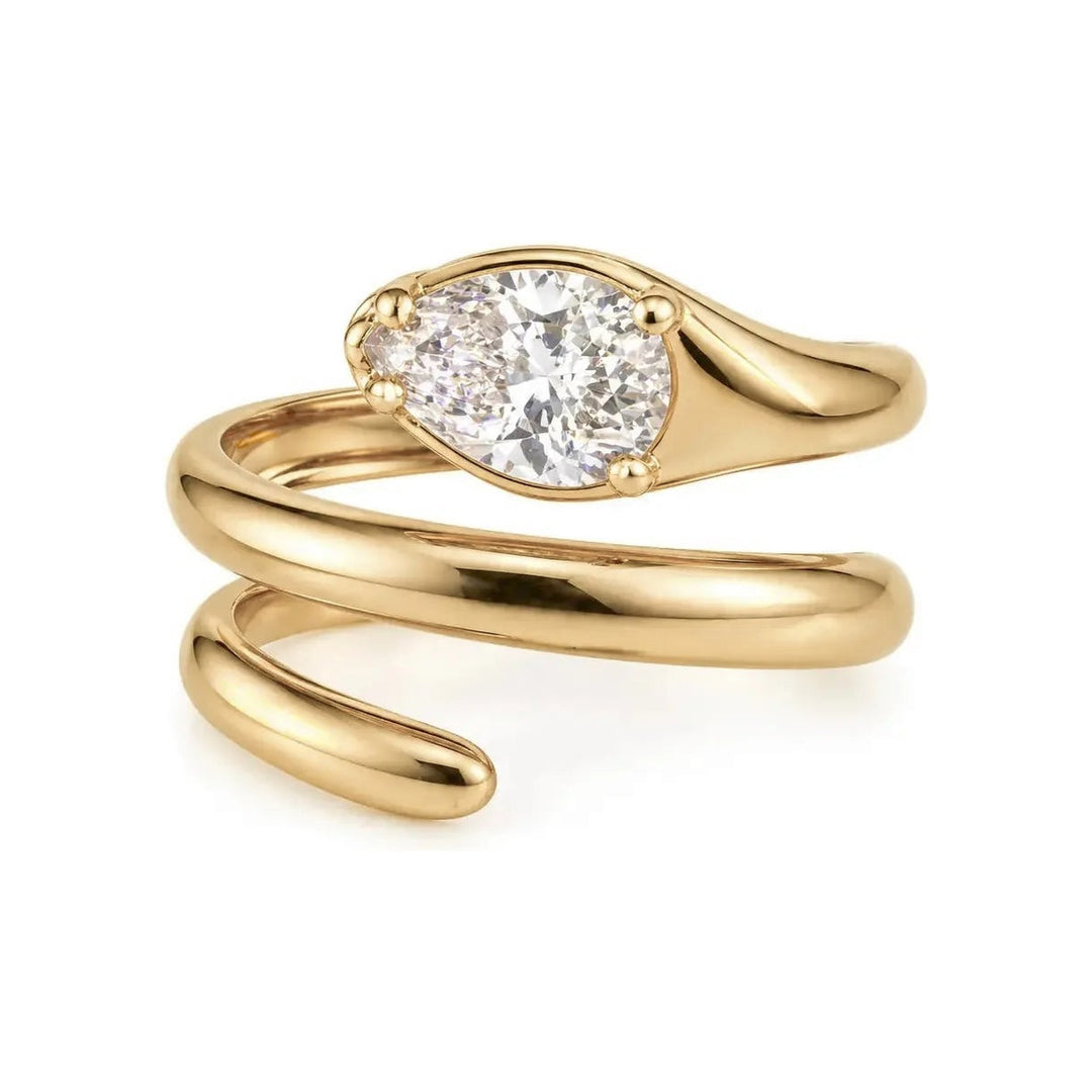 Sideways Pear Wrap Ring-Embark Fine Jewelry