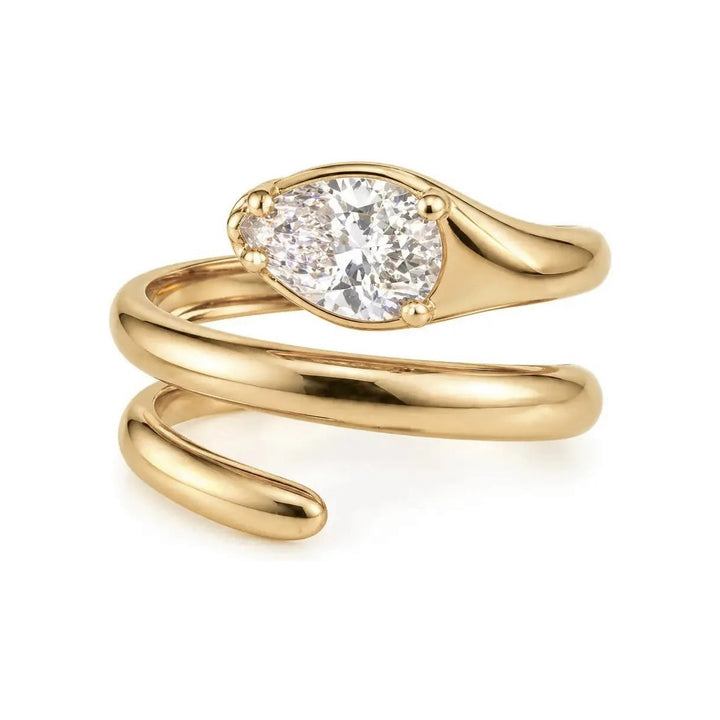 Sideways Pear Wrap Ring-Embark Fine Jewelry