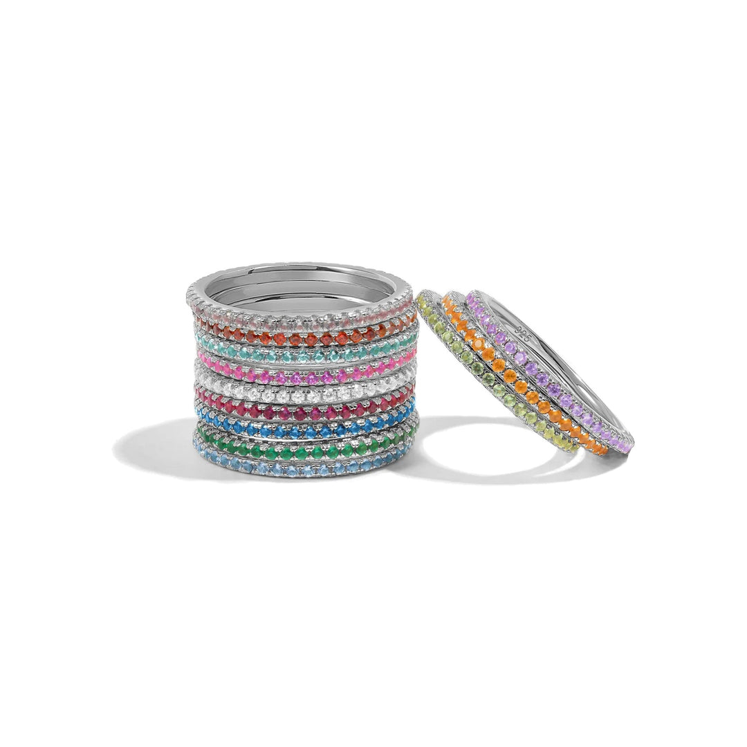 Silver Eternity Birthstone Ring-Embark Fine Jewelry