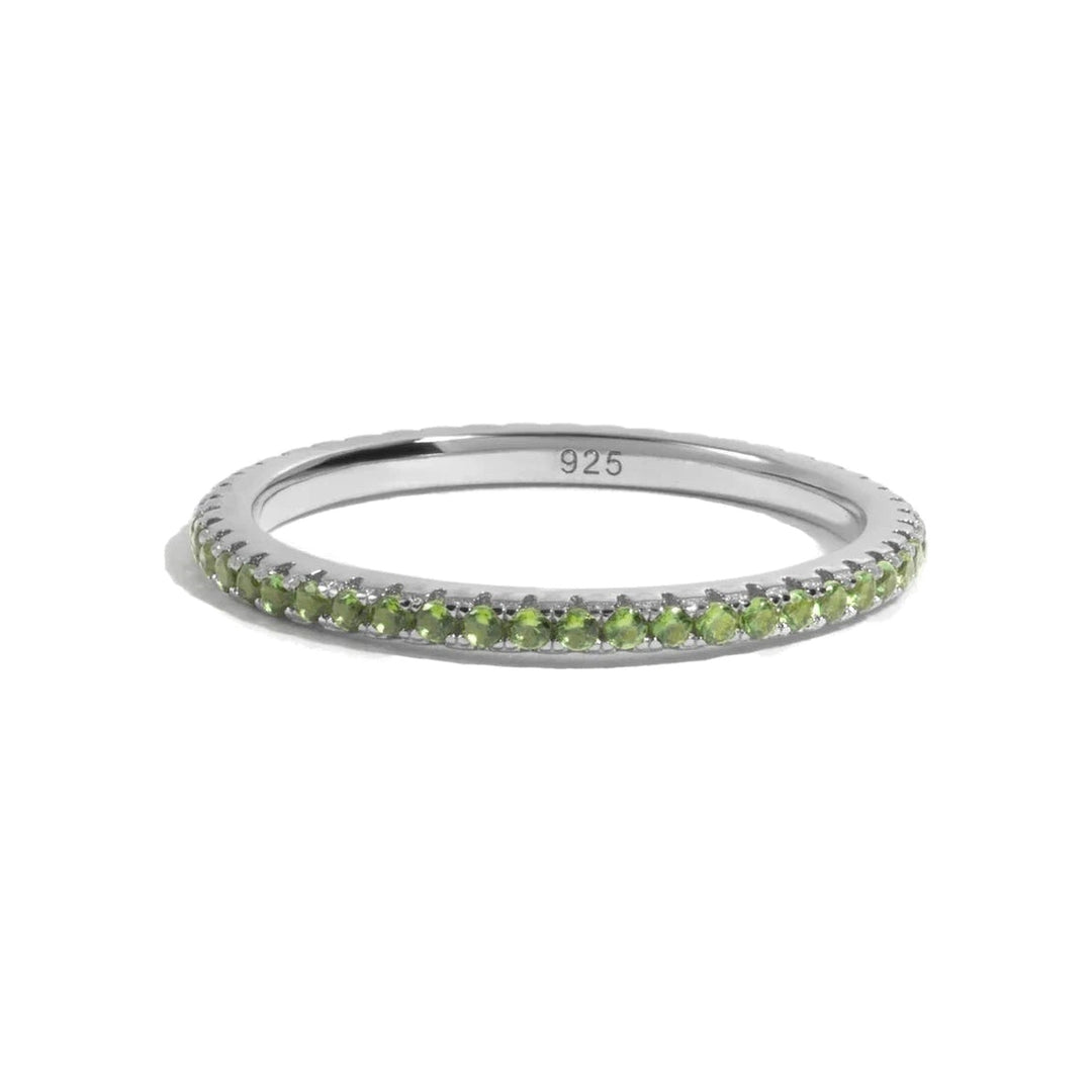 Silver Eternity Birthstone Ring-Embark Fine Jewelry