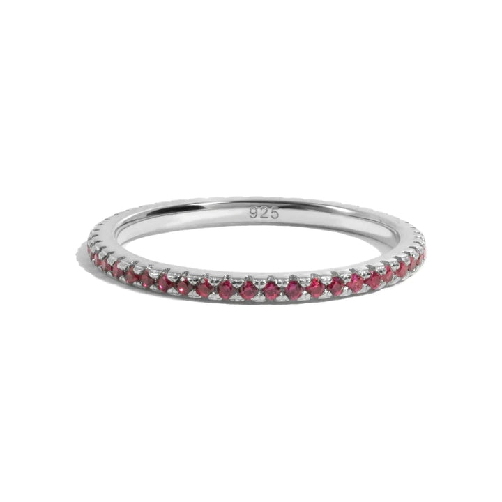 Silver Eternity Birthstone Ring-Embark Fine Jewelry