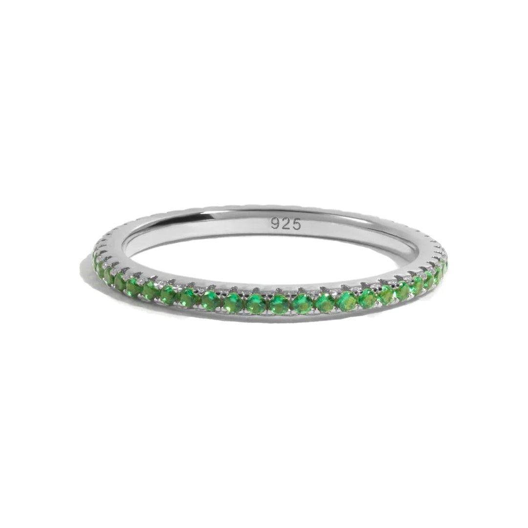 Silver Eternity Birthstone Ring-Embark Fine Jewelry