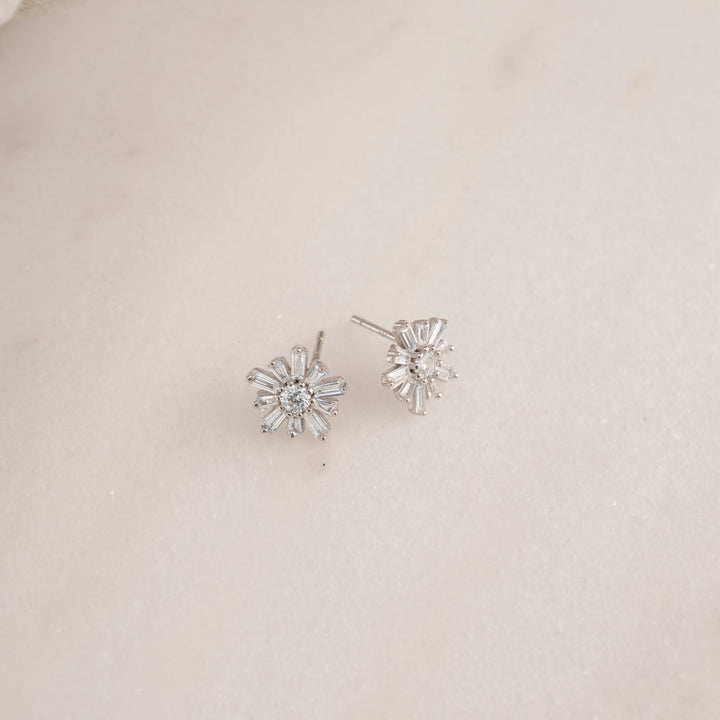 Baguette Flower Studs