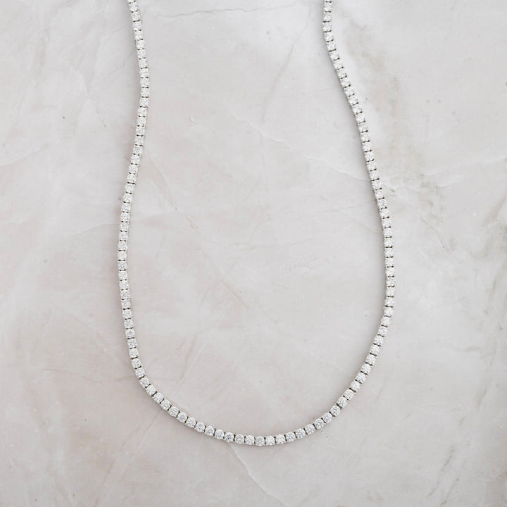 Classic 4-Prong Tennis Necklace