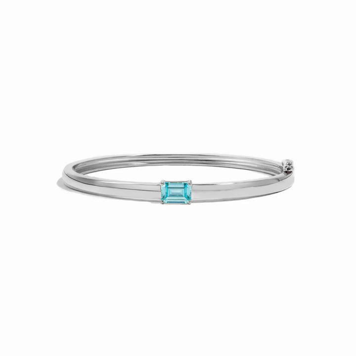 Aquamarine Baguette Bangle