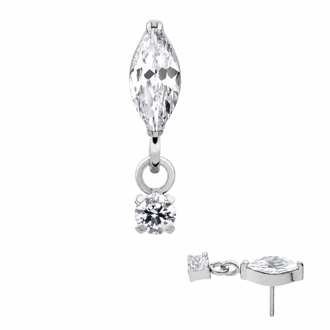 Marquise Dangle Flat Back Top