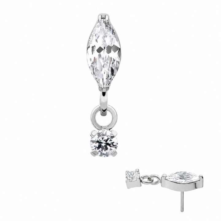 Marquise Dangle Flat Back Top