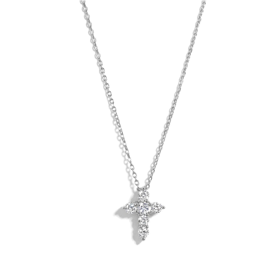 Small Studded Cross Necklace-Embark Fine Jewelry