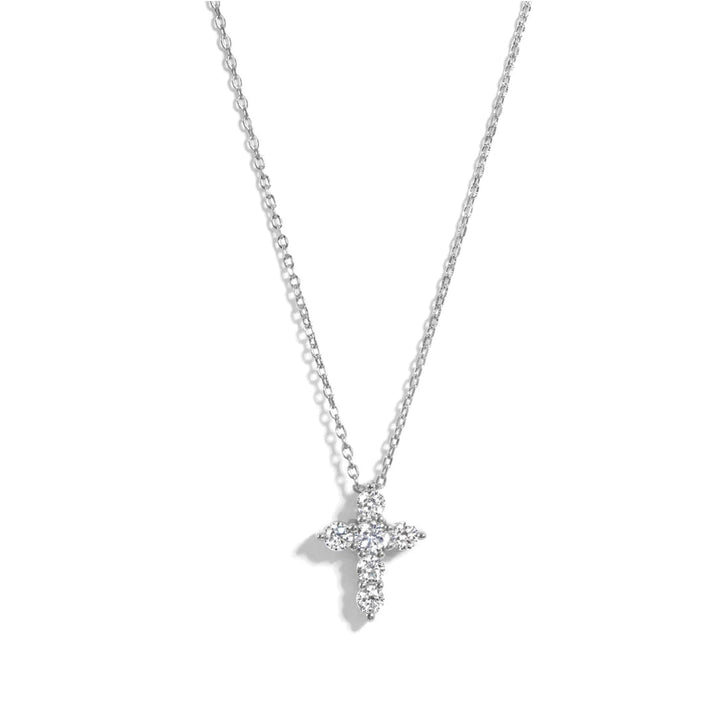 Small Studded Cross Necklace-Embark Fine Jewelry