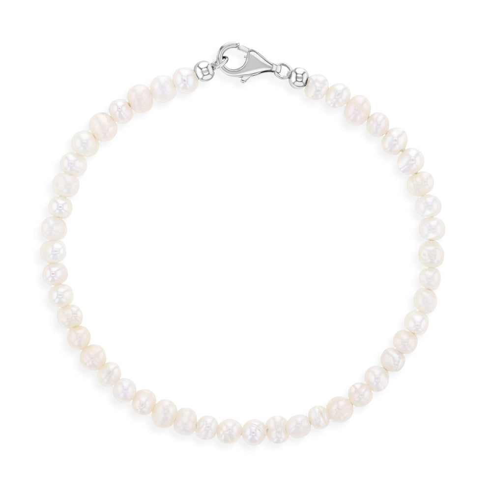 Sterling Silver Youth Freshwater Pearl Bracelet