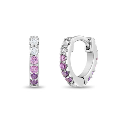 Double Sided Prong CZ Huggies