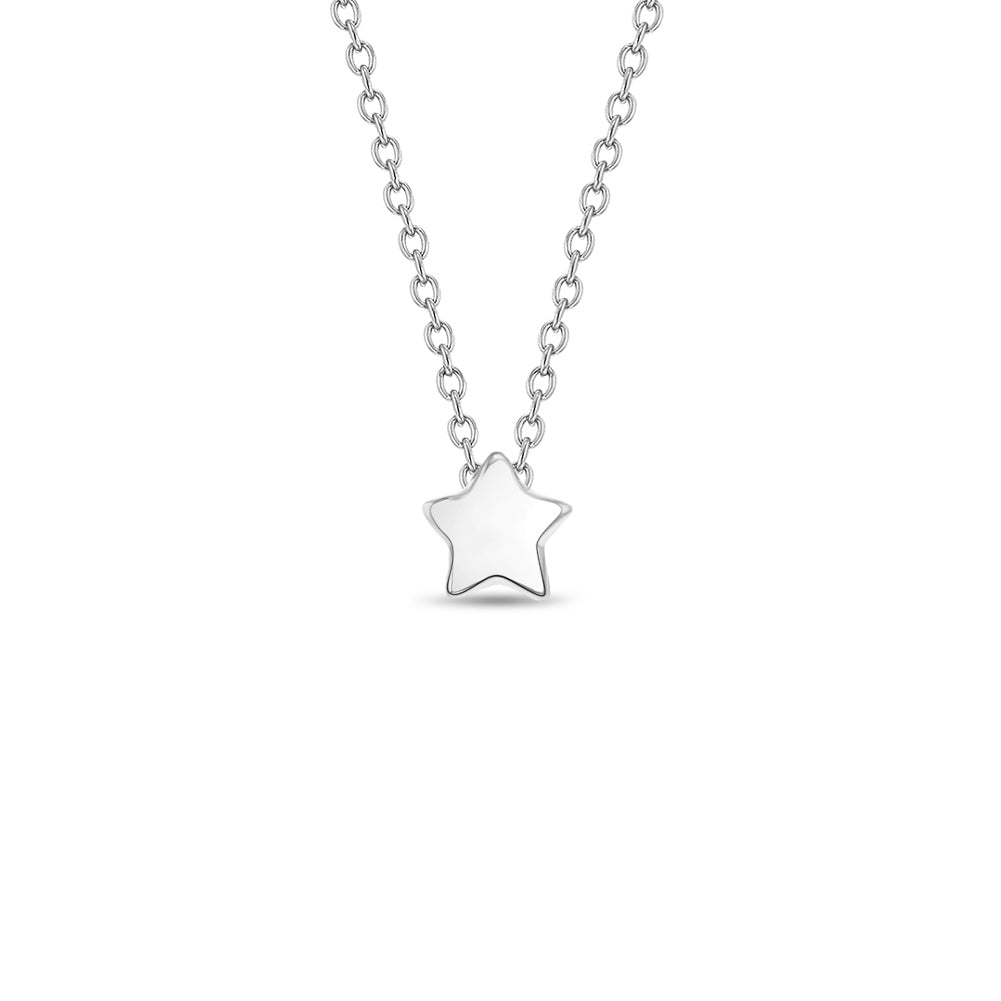Tiny Puffed Star Necklace