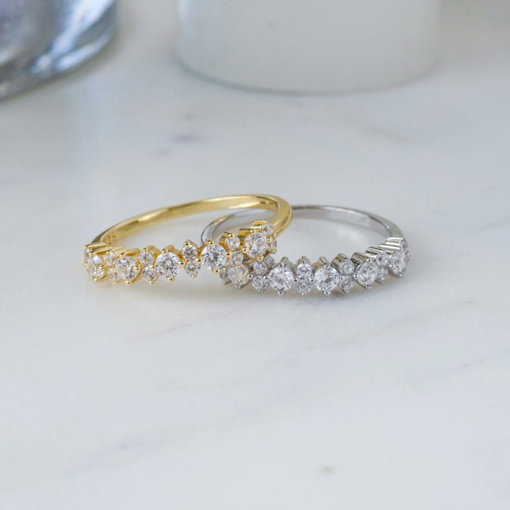 Dainty CZ Stack Ring