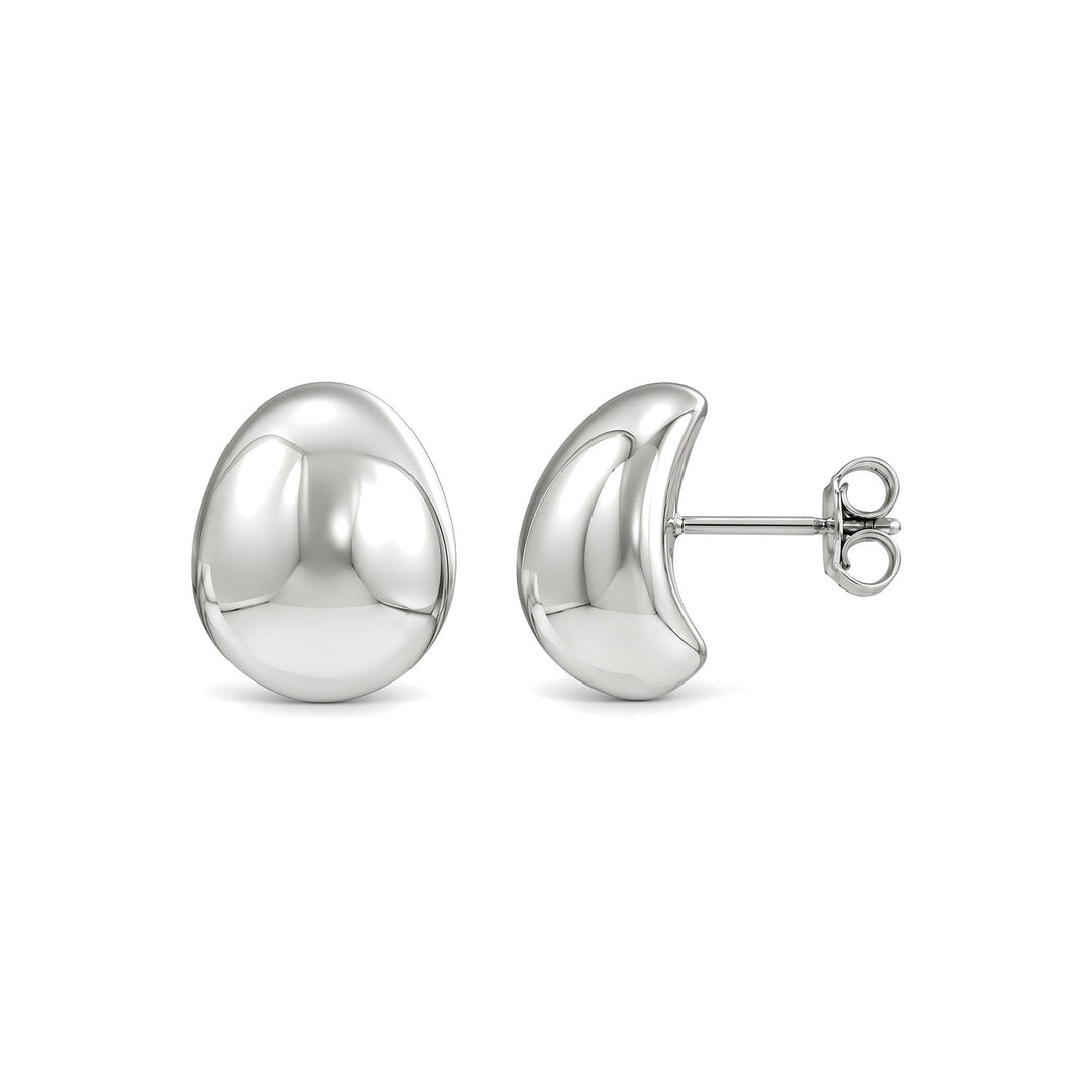 Sterling Silver Puffy Ball Stud Earrings