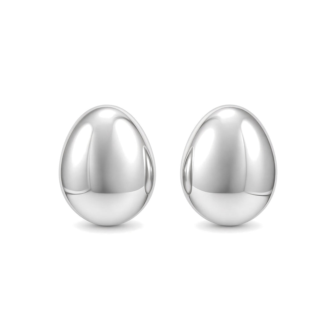 Sterling Silver Puffy Ball Stud Earrings