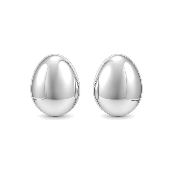 Sterling Silver Puffy Ball Stud Earrings