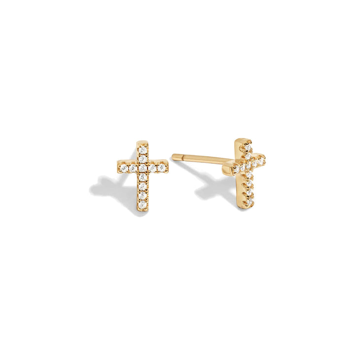 Tiny Cross Studs-Embark Fine Jewelry