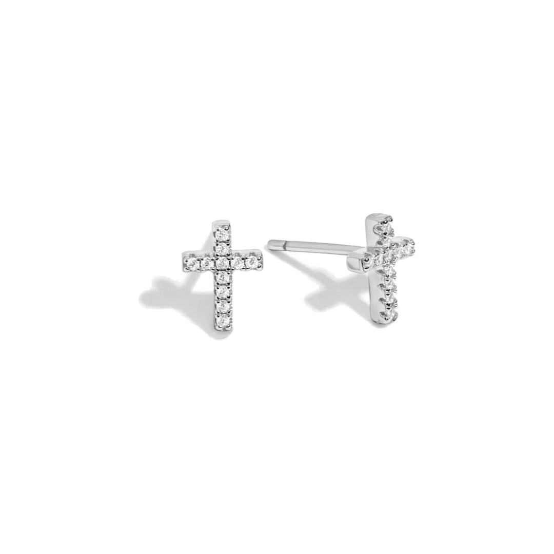 Tiny Cross Studs-Embark Fine Jewelry