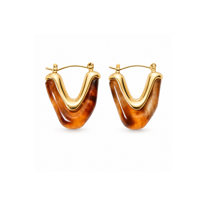 Tortoise Acrylic Hoops