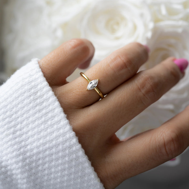 Marquise Solitaire Travel Ring