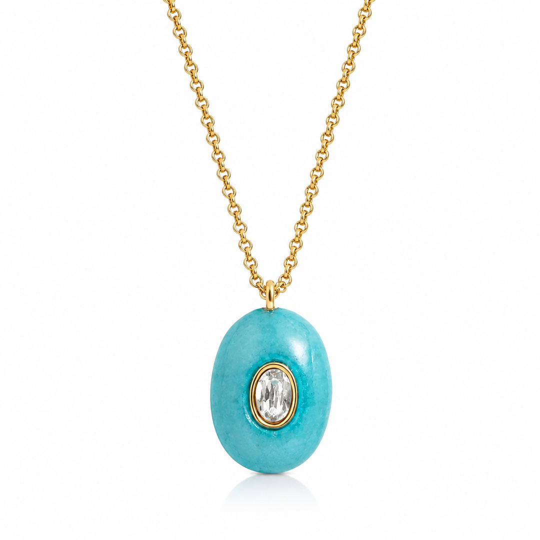 Gemstone Gumdrop Necklace
