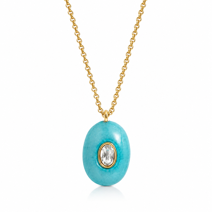 Gemstone Gumdrop Necklace