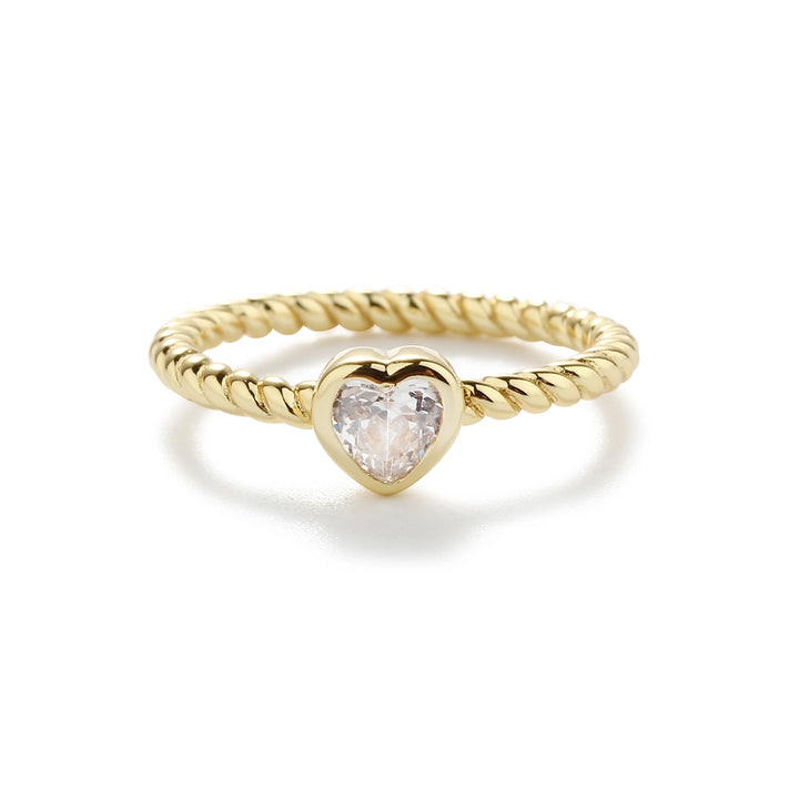 Bezel Heart Ring