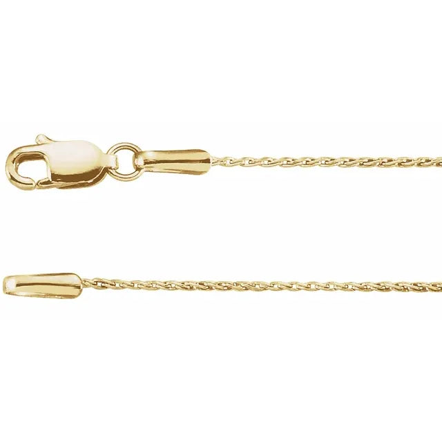 14K 0.8mm Wheat Chain