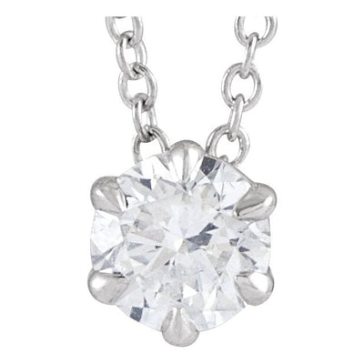 14K 3/8 CTW Lab Grown Diamond Solitaire Necklace