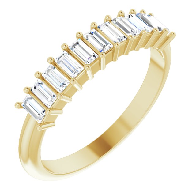 14KY 1/2 CTW Natural Diamond Baguette Anniversary Band
