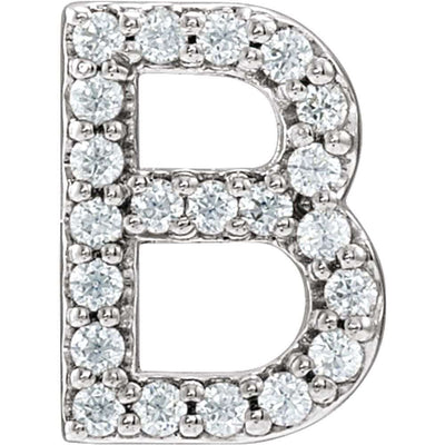 (Single) Diamond Single Initial Stud