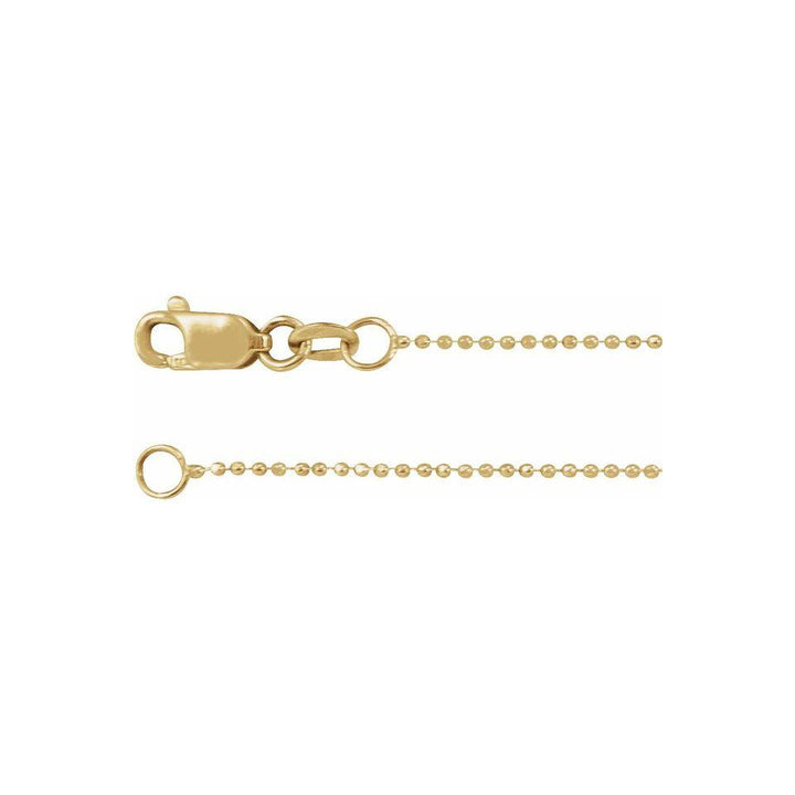 14K 1mm Diamond-Cut Bead Chain