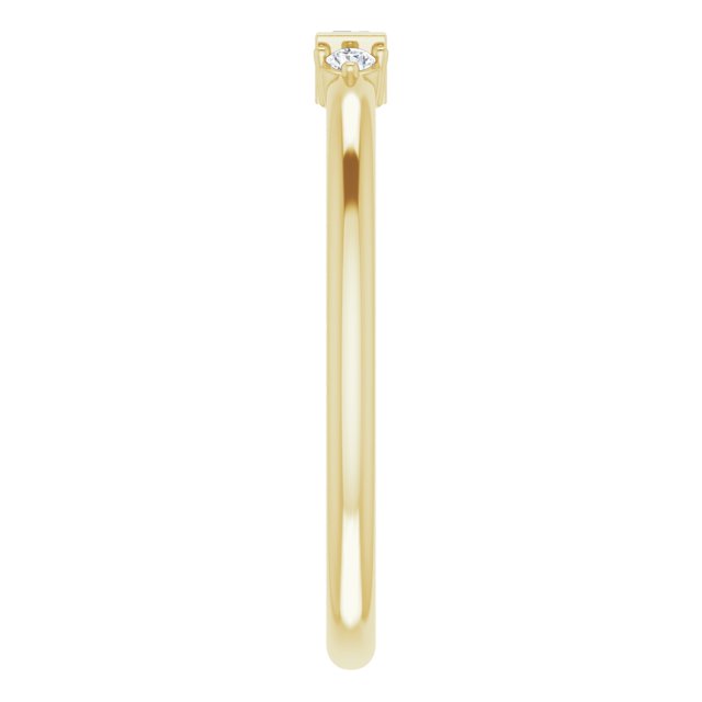 14K Diamond Baguette Stackable Ring