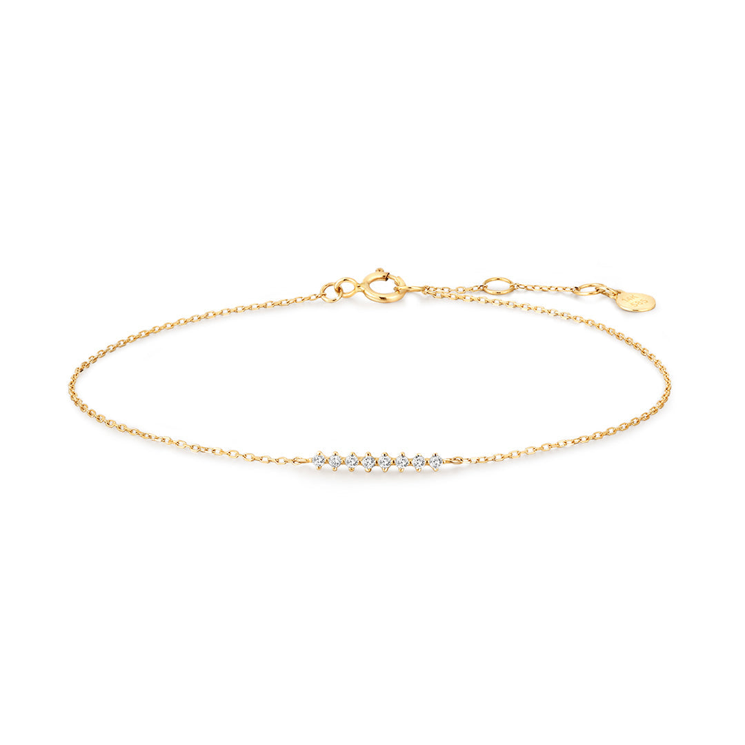 14K Lab Grown Diamond Bar Bracelet