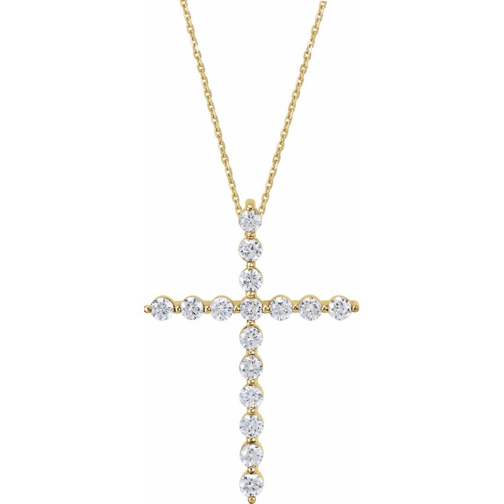 14K Modern Diamond Cross Necklace-Embark Fine Jewelry