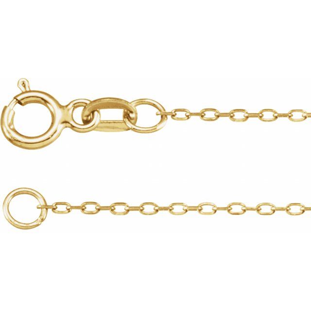 14K .8mm Diamond-Cut Cable Chain