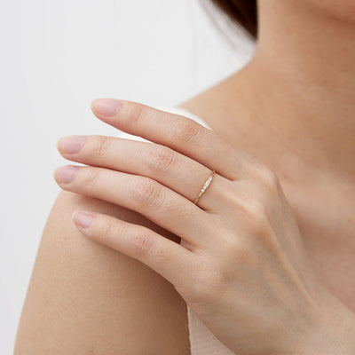 Selena | Baguette And Round White Sapphire Ring