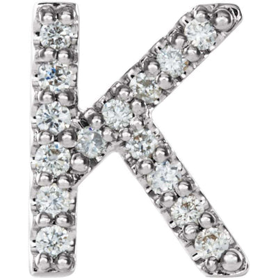 (Single) Diamond Single Initial Stud