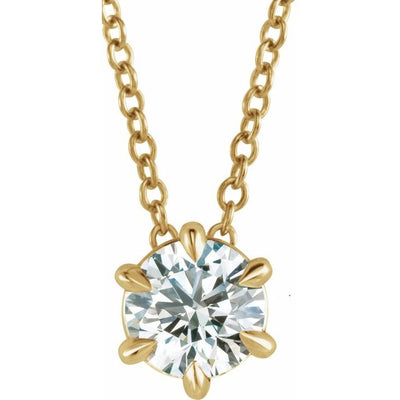 14K 3/8 CTW Lab Grown Diamond Solitaire Necklace