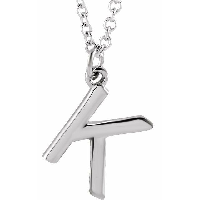 14K Initial Dangle Necklace