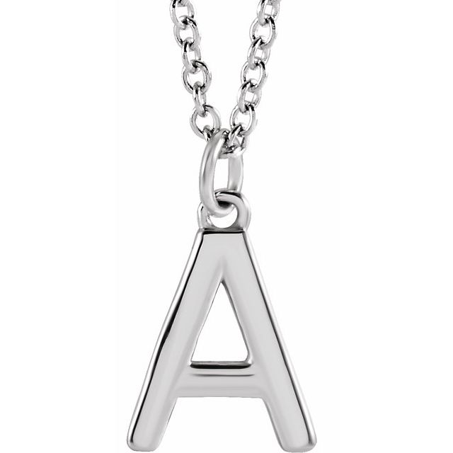 14K Initial Dangle Necklace