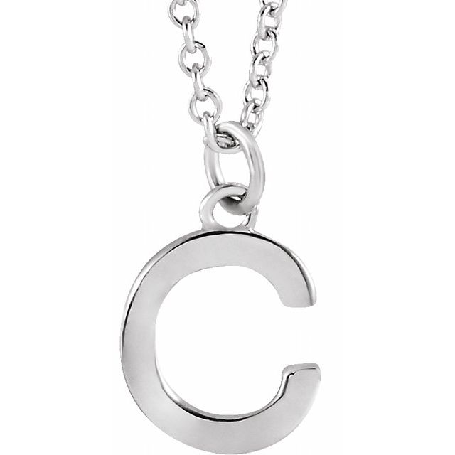 14K Initial Dangle Necklace