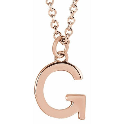 14K Initial Dangle Necklace