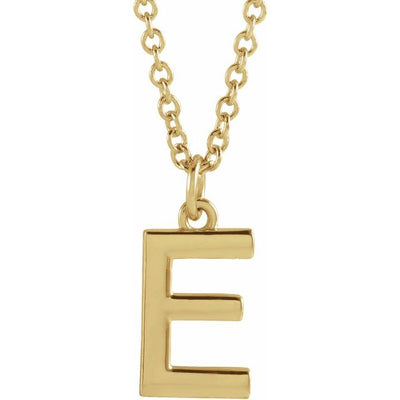 14K Initial Dangle Necklace