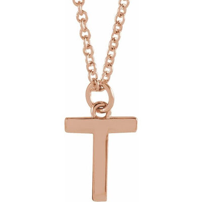 14K Initial Dangle Necklace