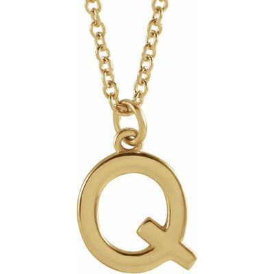 14K Initial Dangle Necklace