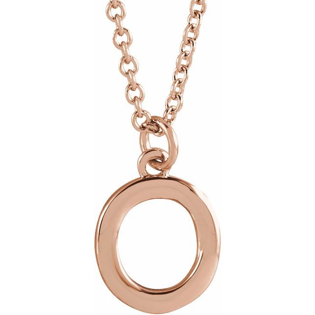 14K Initial Dangle Necklace