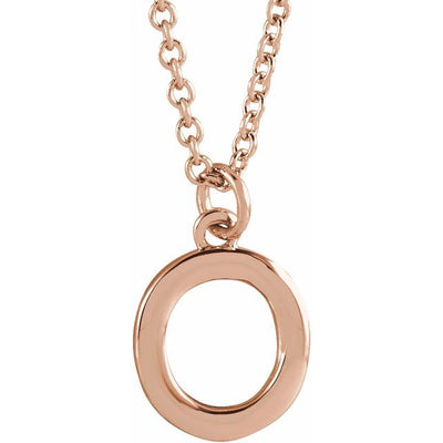 14K Initial Dangle Necklace