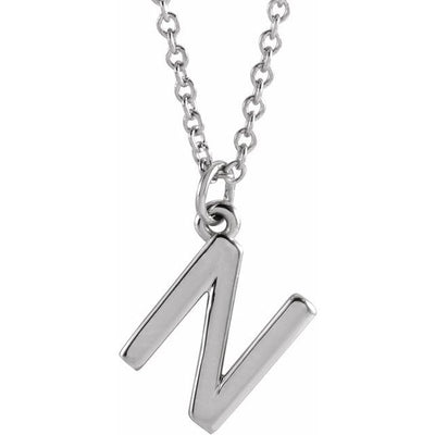 14K Initial Dangle Necklace