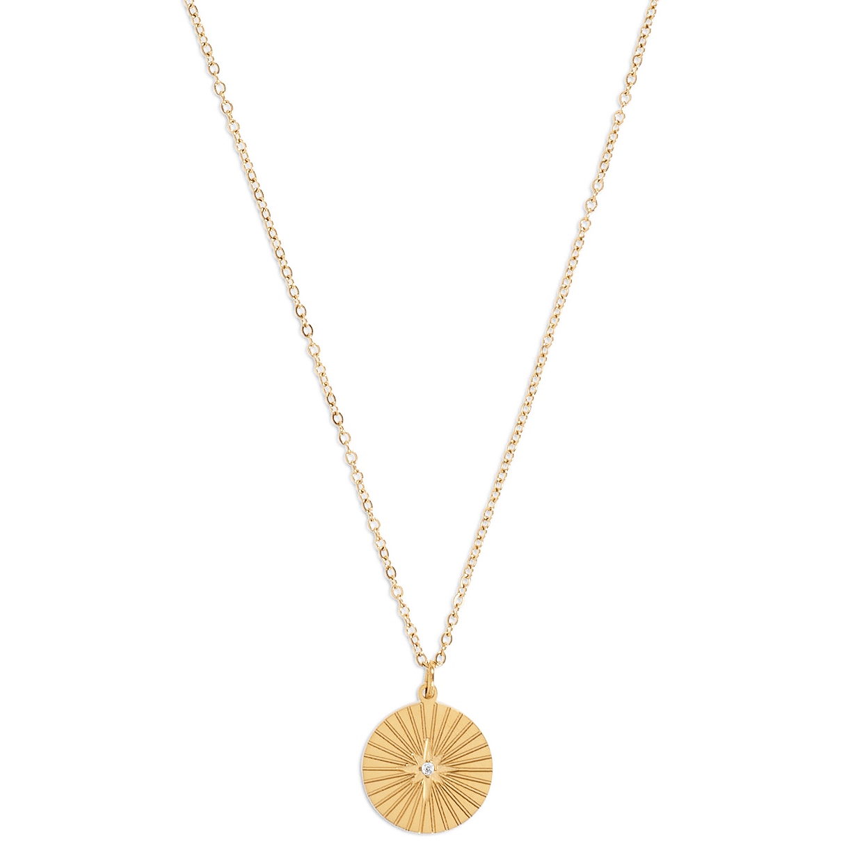 Rue Sunburst Disc Necklace – Embark Fine Jewelry